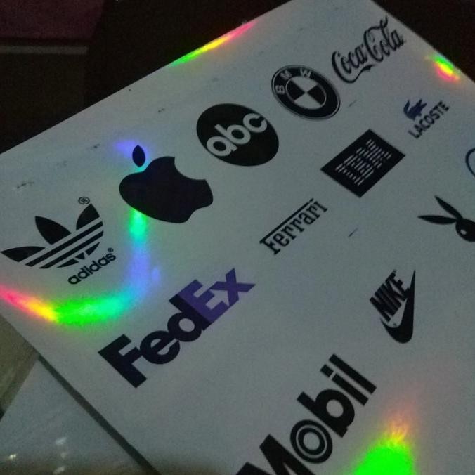 

STICKER vinyl inkjet RAINBOW/HOLOGRAM A4 isi 20 lembar WATERPROOF