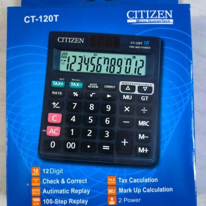 

kalkulator citizen CT 120T kalkulator dagang ukuran besar 12digit
