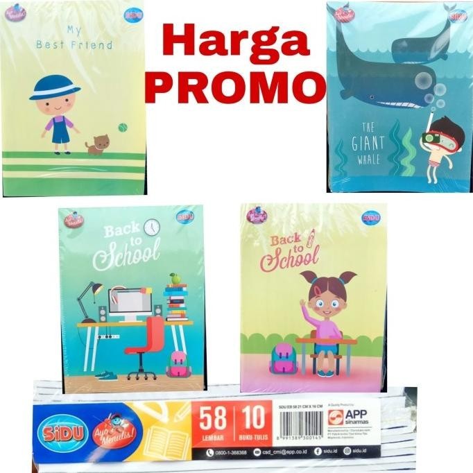 

PROMO Buku Tulis SIDU 58 Lembar - per pack - isi 10 Buku