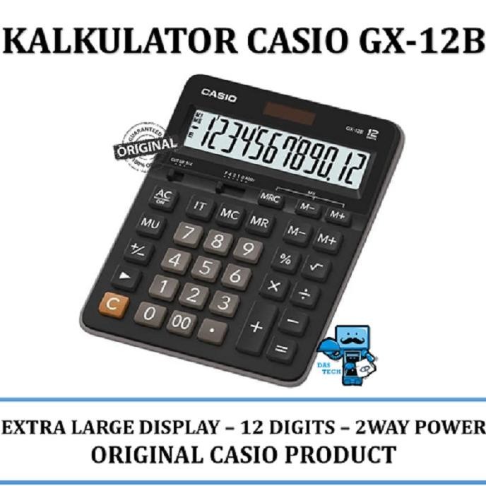 

kalkulator calculator casio gx-12b gx12b original garansi resmi 1 thn