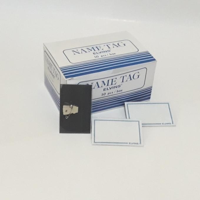 

Name tag /tanda peserta peniti + jepit buaya