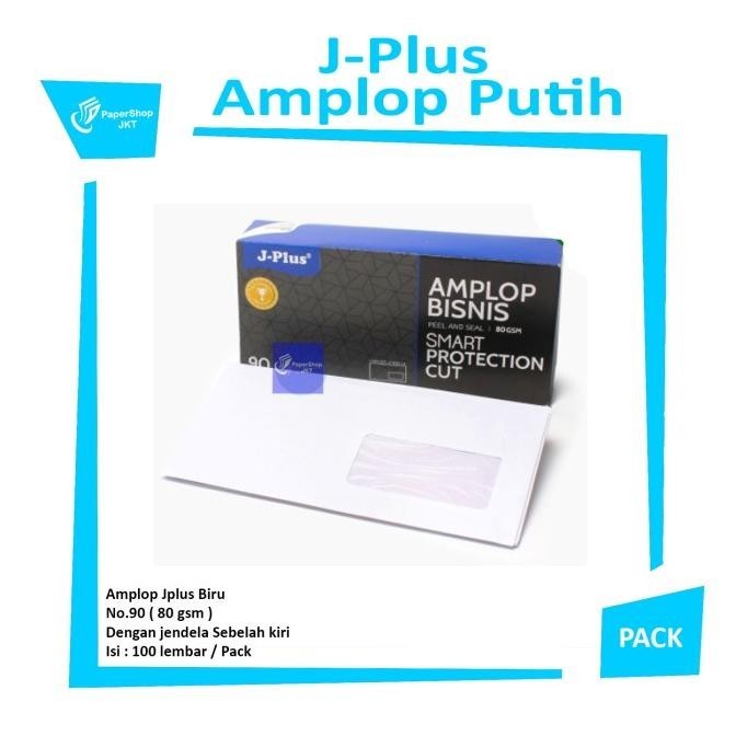 

JPLUS - Amplop Putih Jendela Kiri No.90 ( Biru )