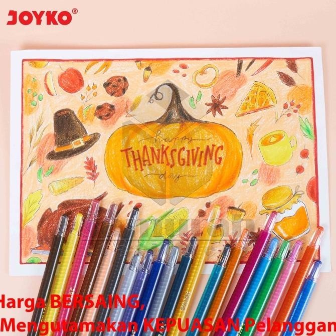 

Crayon Joyko TWCR-24s / Twist Oil Pastel 24s / Krayon Putar 24 Warna