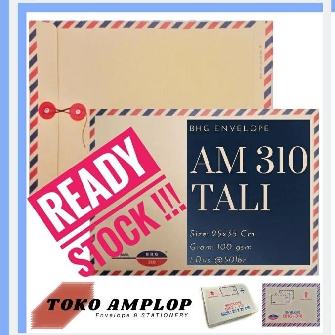 

Amplop Coklat AIRMAIL KANCING TALI 310 BHG