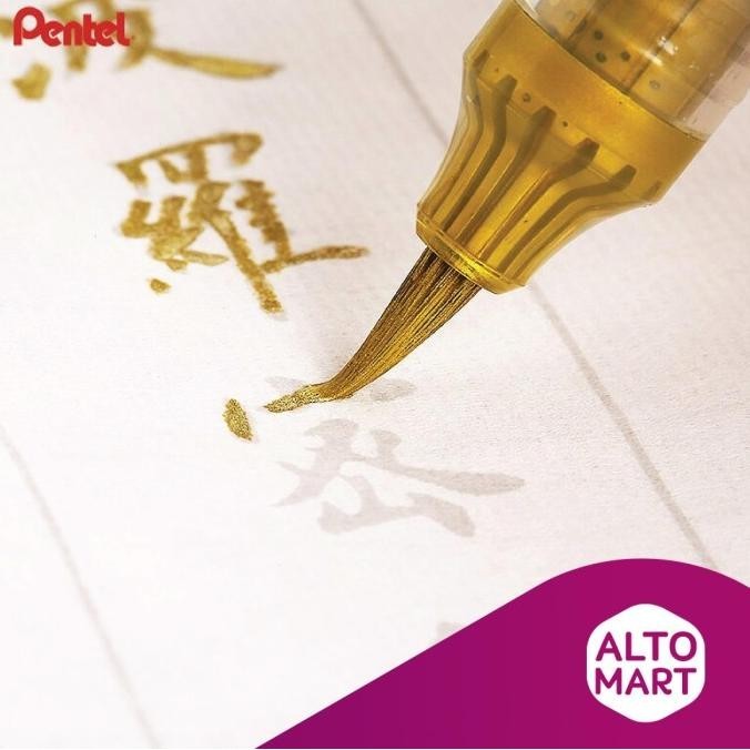 

Pentel Dual Metallic Brush Pen Metalik Marker Spidol Mettalic