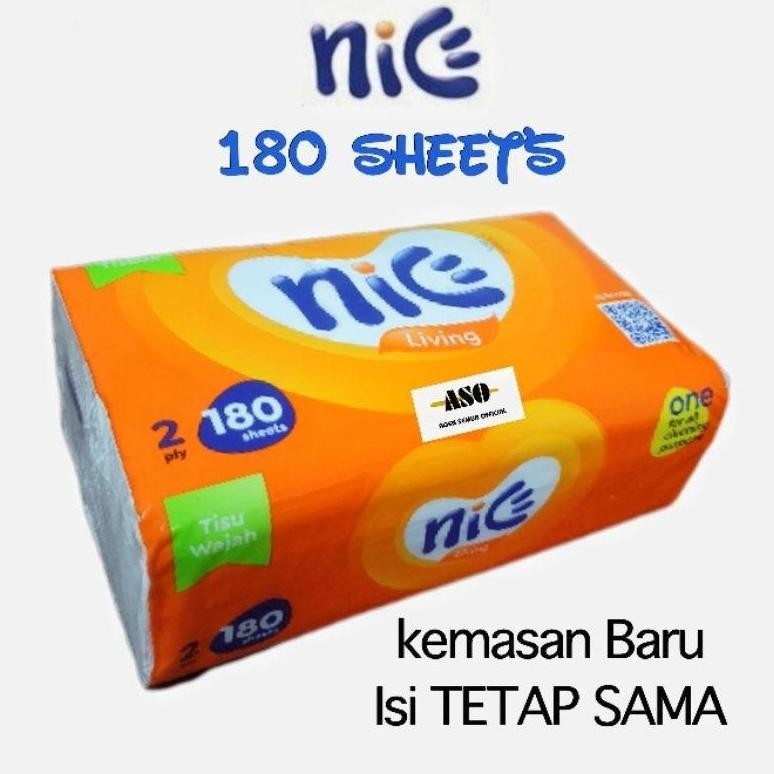 

TiSSUE NICE 180 SHEET 2ply Facial TISSUE WAJAH PROMO /A608