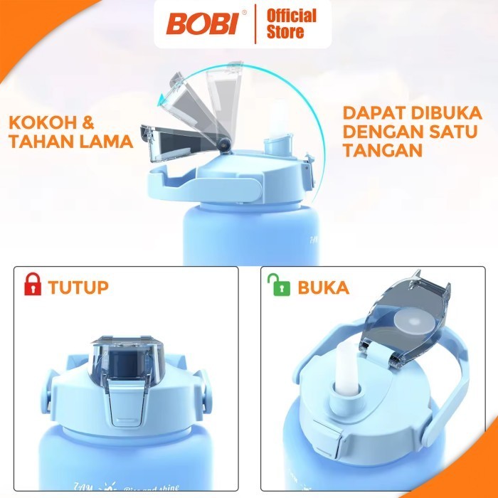 SALE BOTOL MINUM 2LITER - BOTOL MINUM MOTIVASI - TUMBLER JUMBO 2L