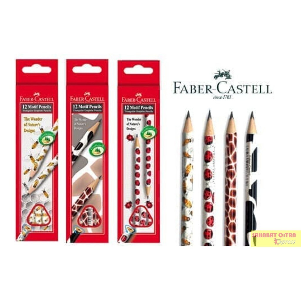 

PENSIL FABER CASTELL MOTIF 1PACK ISI 12PCS 铅笔