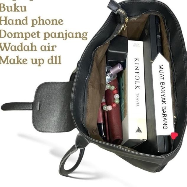 TAS TOTE BAG WANITA KULIT MINISO BIG SIZE LAPTOP KULIAH KOREA FASHION