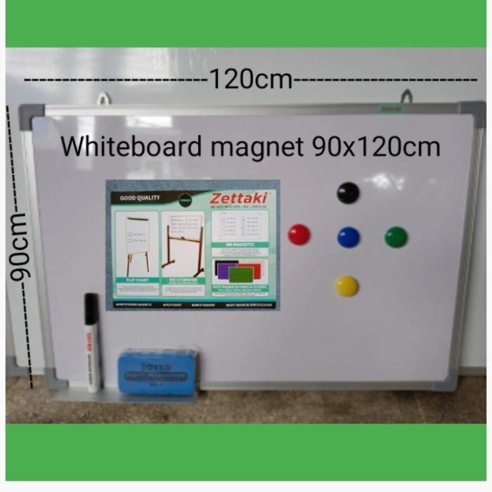 

PAPAN TULIS WHITEARD MAGNET GANTUNG SINGLE FACE ZETTAKI 90X120CM