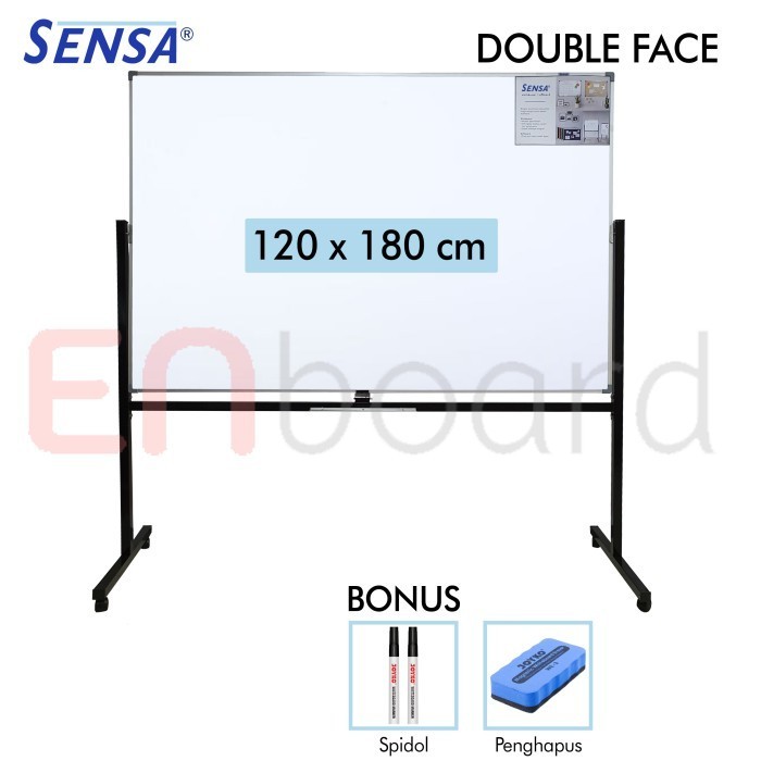 

Papan Tulis Whiteard Standing Double Face Sensa 120 x 180 cm