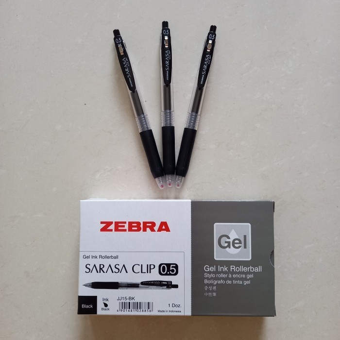 

zebra sarasa clip 0.5 0.7 hitam atau biru