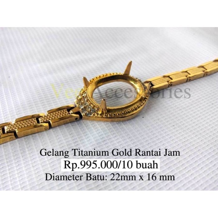 Haf 10 Buah Gelang Titanium Gold Rantai Jam