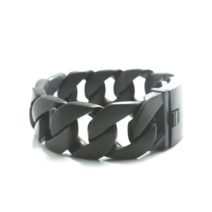 Haf Gelang Rantai Titanium Hitam Black Super Jumbo Pria