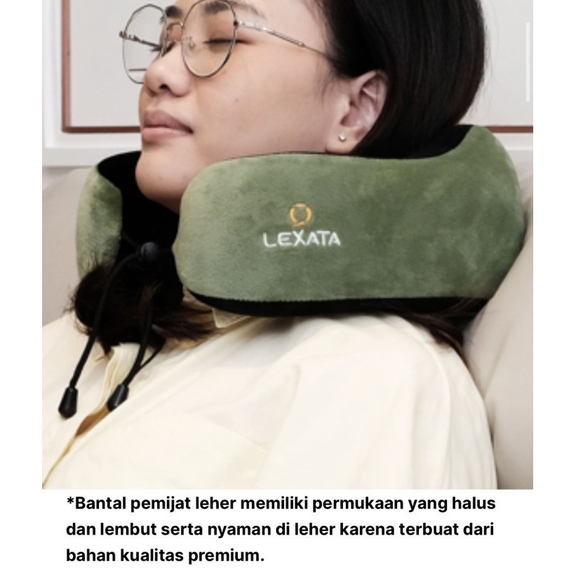 Um Lexata Bantal Pijat Leher Bantal Perjalanan Elektrik Bantal Pijat