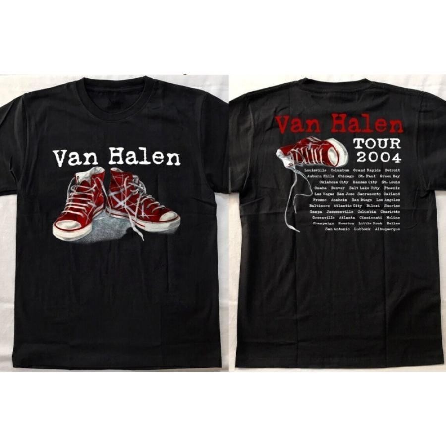 Baju-T Lawatan Kasut Merah Putih 2004, Van Halen, Hadiah untuk Peminat Rock dan Muzik, Cetakan Unise