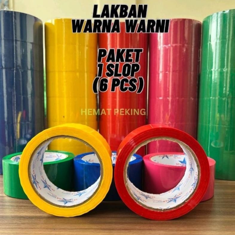 

Premium Lakban Warna Warni 45 X 90 Y Opp Color Tape 1 Slop Isi 6 Pcs Gratis Ongkir