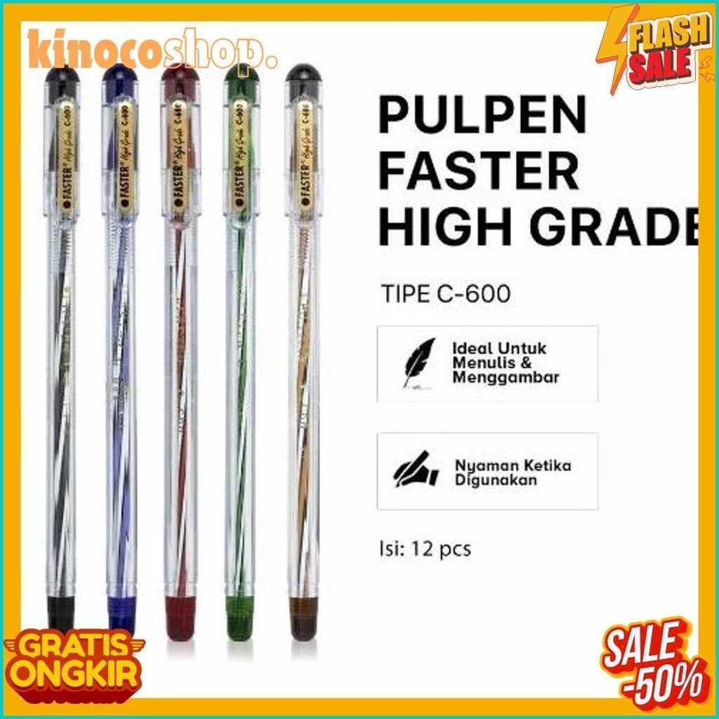 

Pen Faster C600 Cabut [Lusin -12 Pcs] (Lagi Viral)