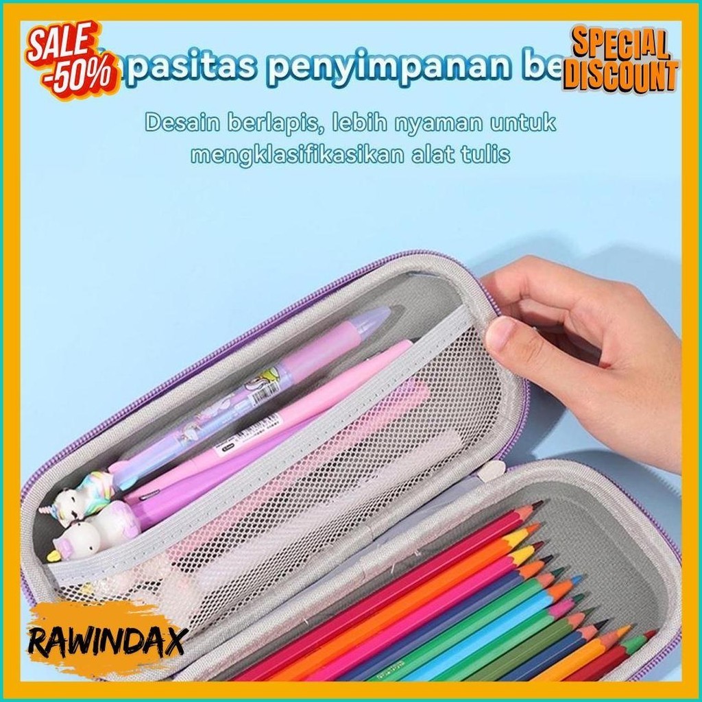 

Kotak Pensil 3D Tempat Pensil 3D Gambar Lucu Timbul Anti Air Waterproof Unicorn Elsa Frozen Dino (6.6)