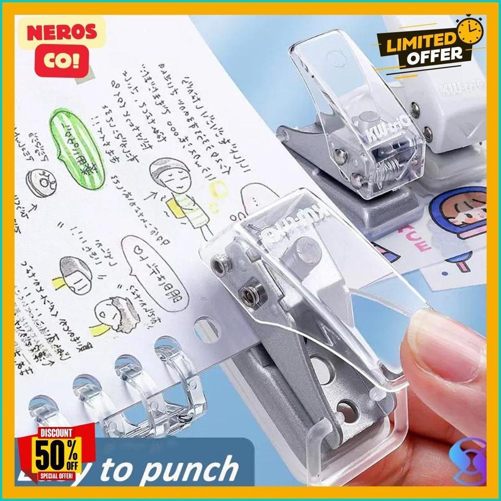 

Pembolong Kertas Satu Lubang One Hole Punch Lucu Unik Mini Cute (Order Sebelum Ketinggalan)