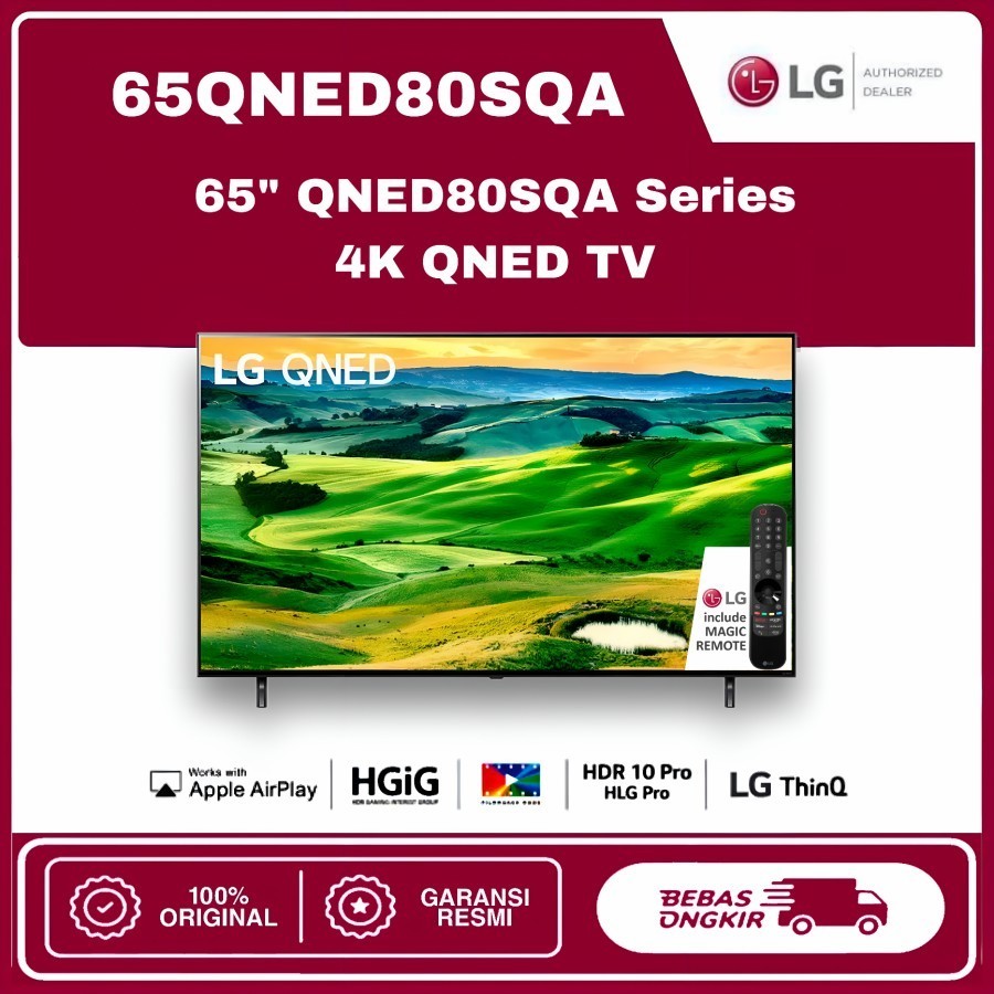 TV LG 65QNED80 SQA 65 inch QNED80 4K UHD QNED SMART TV 65QNED80SQA