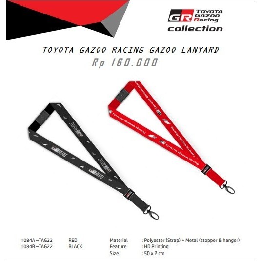 

Ane Lanyard Id Card Official Toyota Gr Black
