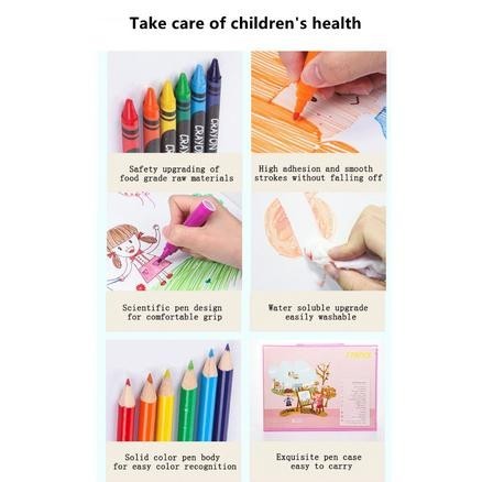 Crayon Set/ Krayon Set Pensil Warna Lengkap Alat Tulis Lukis Menggambar Mewarnai Melukis Anak
