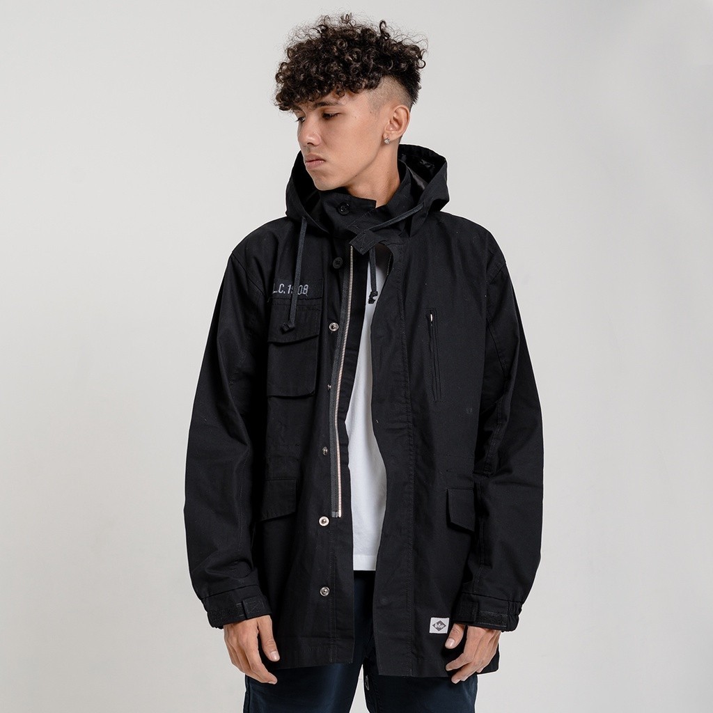 Lee Cooper Parka Jacket Lyndon Black