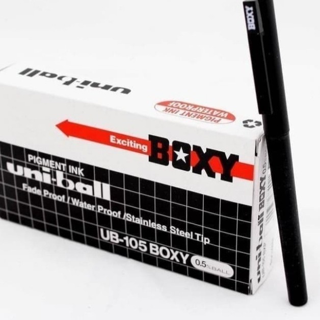 

Arom Pulpen Boxy 001P/ Pack Isi 12Pcs Hitam