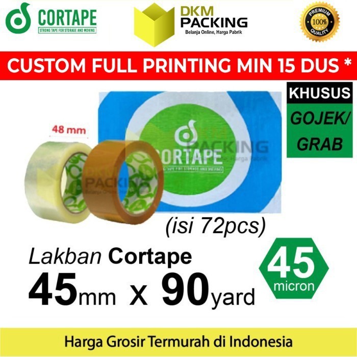 

Lakban 45mm x 90yard CORTAPE Plakban Isolasi PREMIUM OJOL /DUS