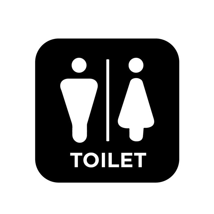 

Sign ard Akrilik Timbul Modern Toilet Acrylic Signage