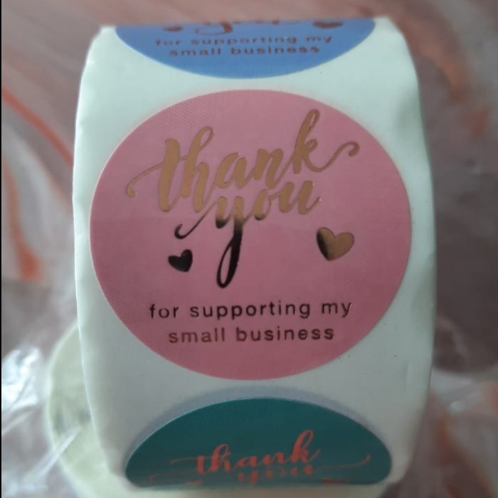 

Sticker Thank You Large - Diameter 4.5cm - Stiker Ucapan