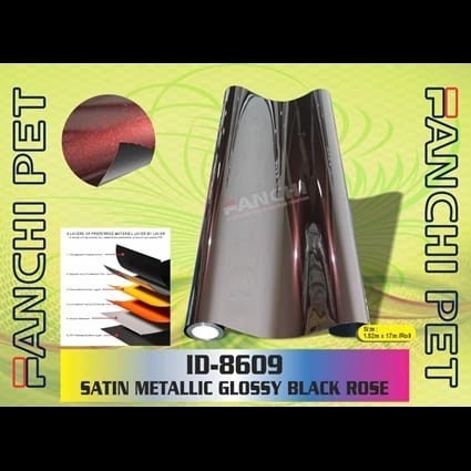 

50cm Sticker FANCHI ID-8609 Sattallic Glossy Black Rose PET /50cm