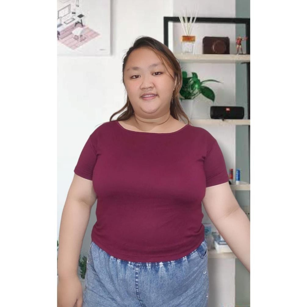 TRG - KAOS BASIC CROP TOP /CROP TOP JUMBO/V NECK JUMBO DEYSSI TERLARIS