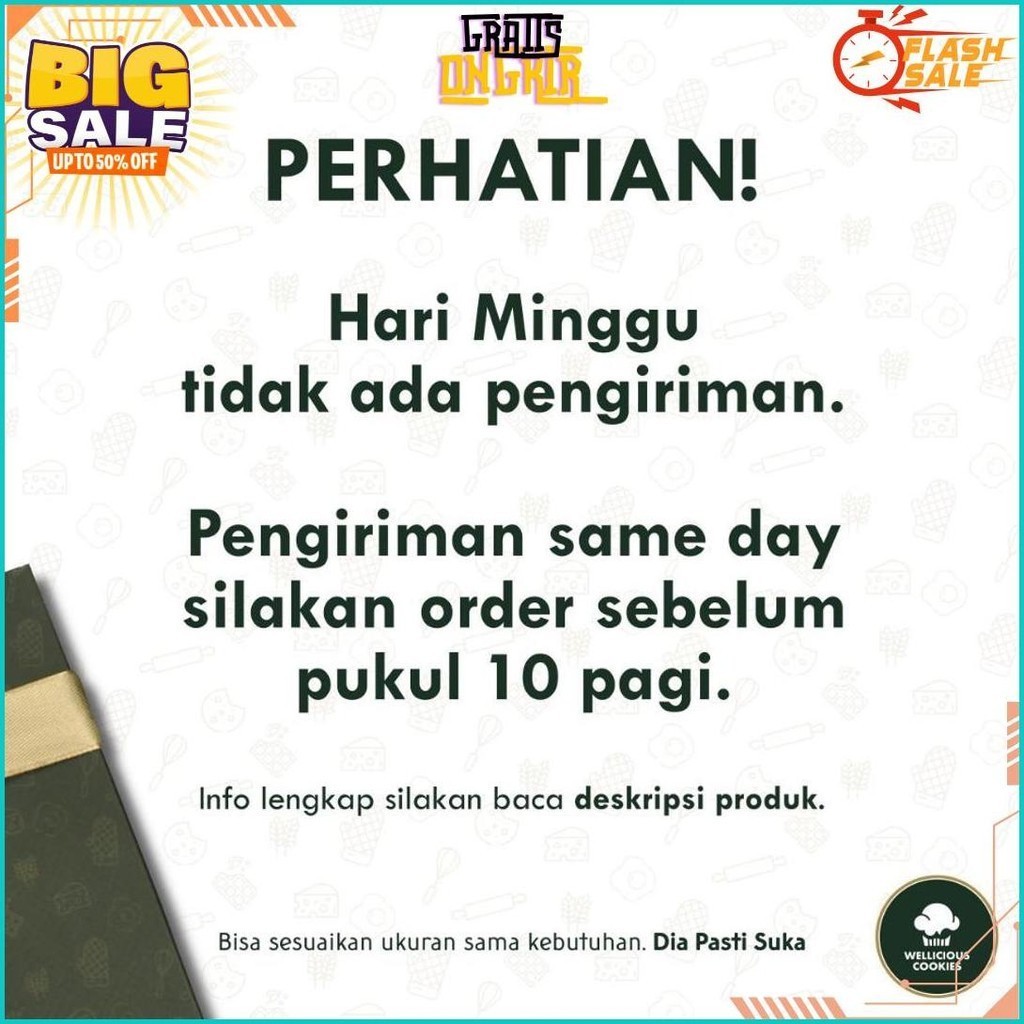 

Fudgy Brownies (Brownies Panggang) Mix Topping Hampers, Kado Ulang Tahun, Hadiah Wisuda, Hari Raya, Ater-Ater Syukuran Premium Terlaris