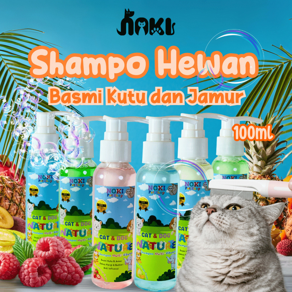 [GROSIR] SHAMPO KUCING DAN ANJING 100ML ANTI KUTU JAMUR WANGI BULU RONTOK PELEBAT BULU PUTIH AMPUH S