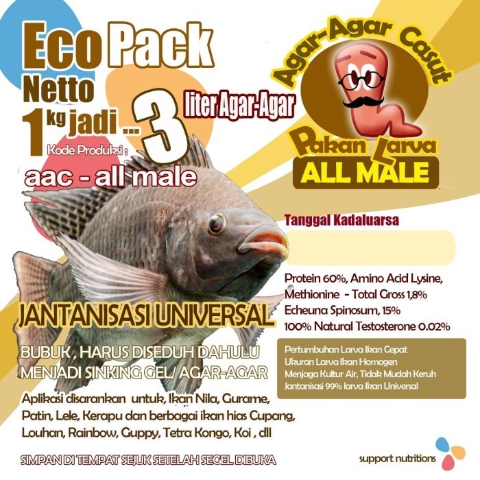 AAC ALLMALE PAKAN LARVA JANTANISASI UNIVERSAL