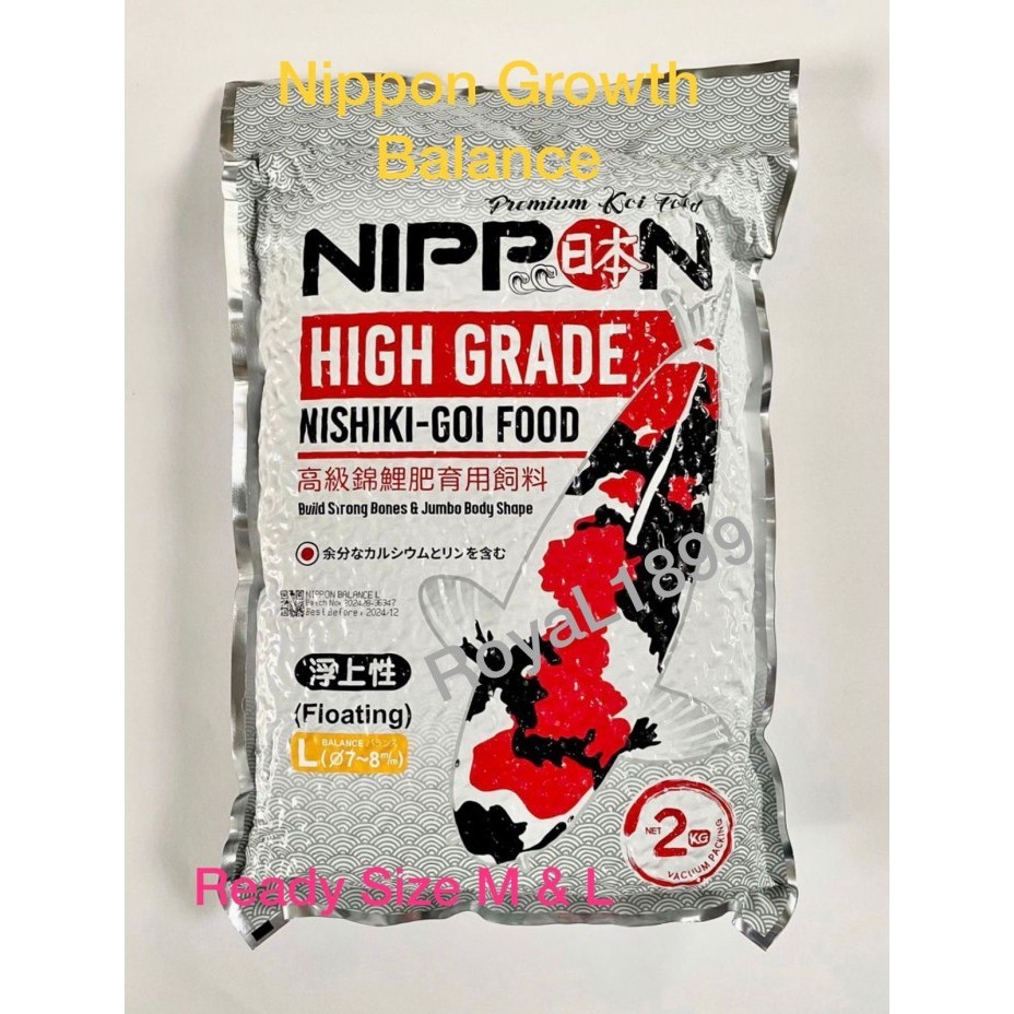 NIPPON KOI FOOD GROWTH BALANCE 10 KG PAKAN PELET KOI IMPORT JAPAN