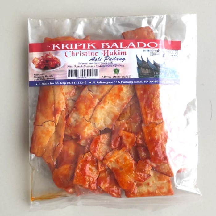 

TERLENGKAP Kripik Balado Asli Padang/keripik/snack/christine hakim