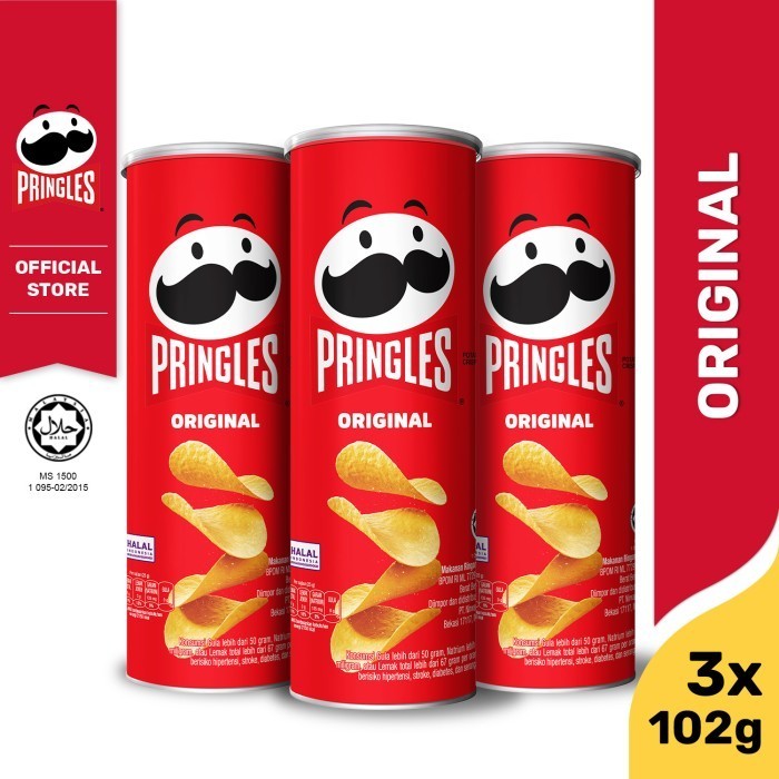 

CUCI GUDANG [BUNDLE 3pcs] Pringles Original Keripik 102gr