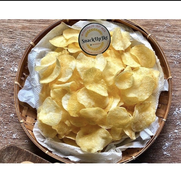 

PROMO SPECIAL Keripik Kripik kentang vegan Dan gluten free yang dibuat tanpa MSG