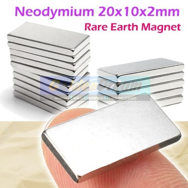 

Strong Magnet Neodymium 20X10X2Mm Balok Persegi Petak 20X10X2 Mm Kotak