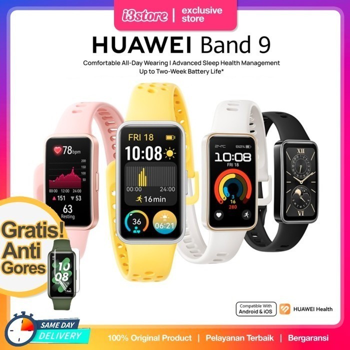 Huawei Band 9 Gelang Jam Pintar Smartwatch Smartband Garansi Resmi