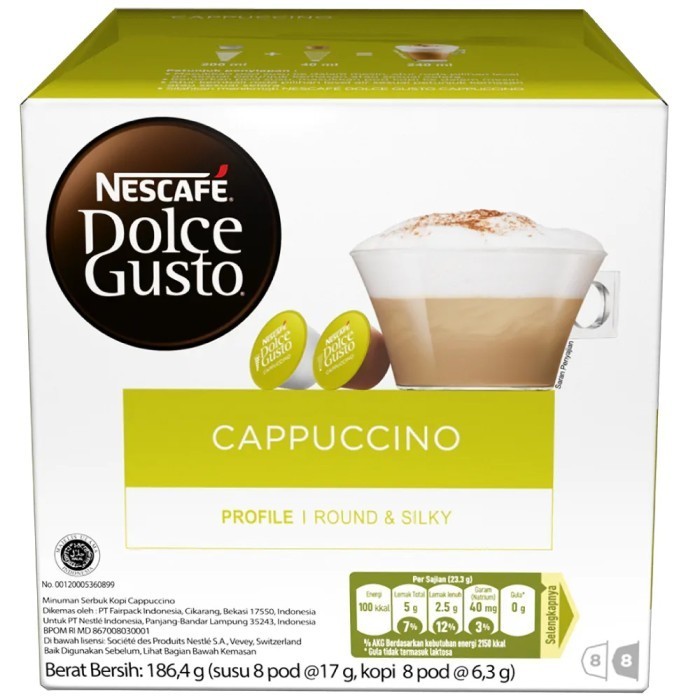 

Nescafe Dolce Gusto Cappuccino 16 Capsule Coffee Kapsul Kopi