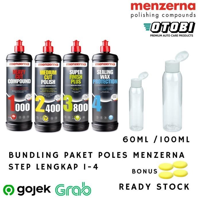 Bundling Paket Poles Menzerna Repack 4 Step 1000 2400 3800 Sealing Wax