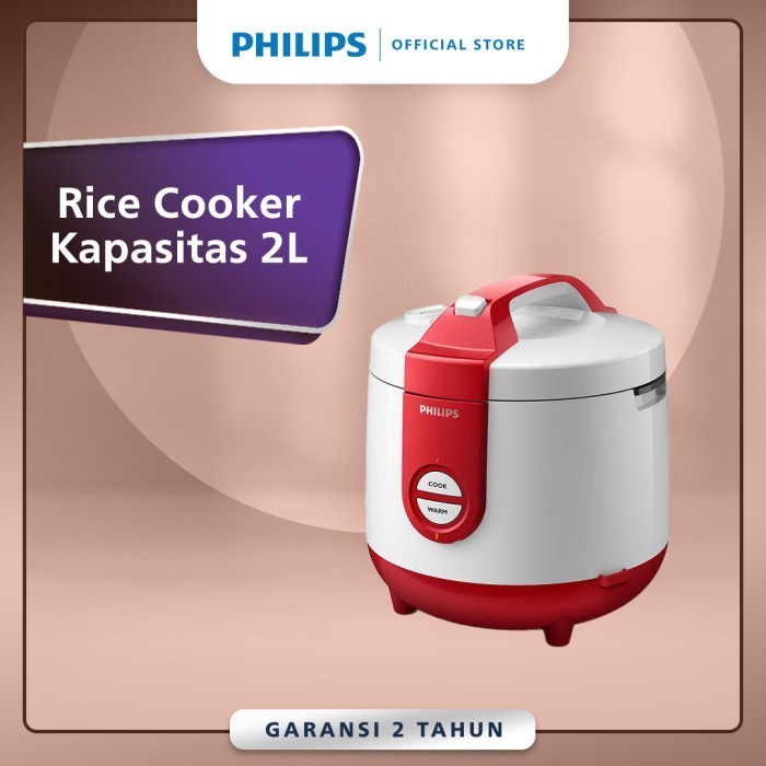 Philips Rice Cooker 2L - Merah - Hd3119/32 - 400 Watt