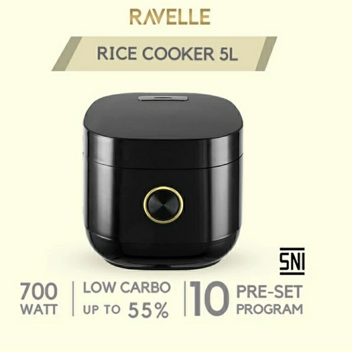 Ravelle Rice Cooker 3 Liter-5 Liter / Digital Low Carbo Rice Cooker