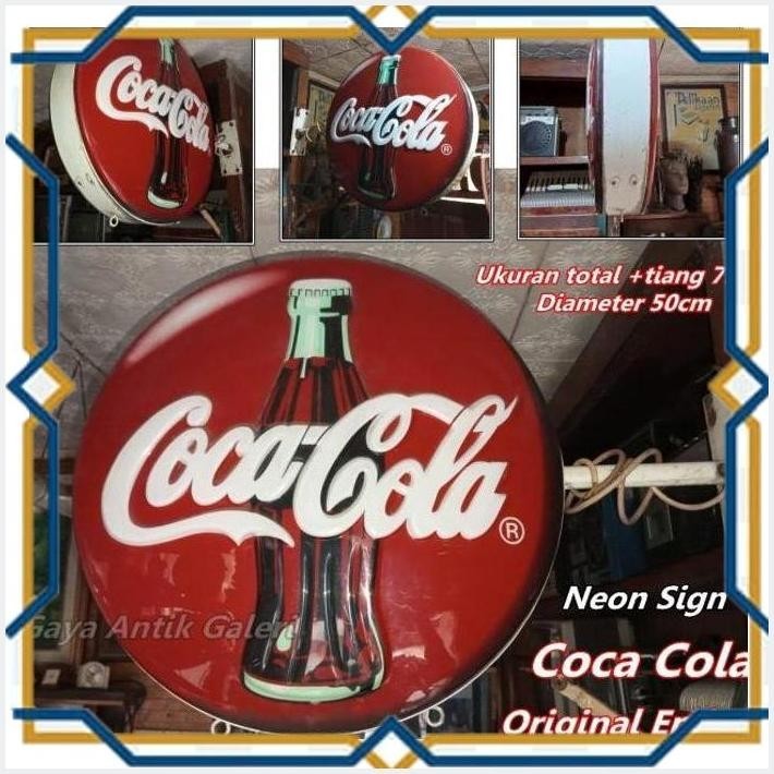 

[GAG] VINTAGE COCA COLA NEON BOX ORIGINAL EMBOSS