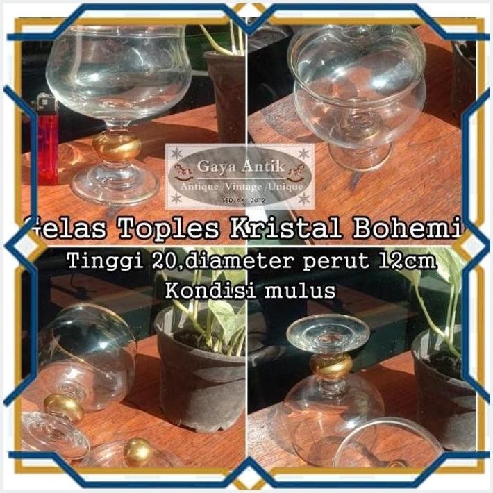 [GAG] TOPLES GELAS LAWAS KRISTAL BOHEMIA