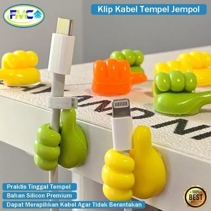 

devanshop Klip Holder Kabel Serbaguna Model Jempol Kait Gantung Tempel Dinding Organizer Mobil Rumah Perapih Kabel Charger PROMO